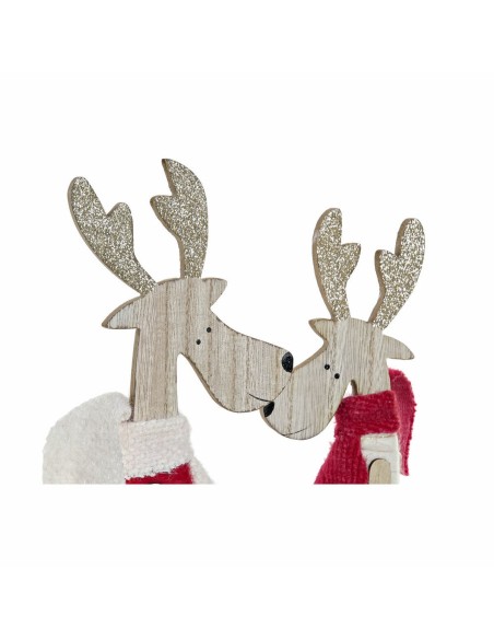 Décorations de Noël DKD Home Decor Polyester Bois (2 pcs) (9 x 6 x 39 cm)