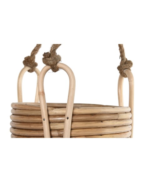 Set de pots de fleurs Home ESPRIT Naturel osier Corde 31 x 31 x 23 cm (3 Pièces)