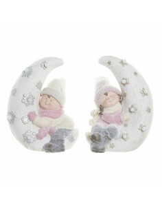 Figurine Décorative DKD Home Decor Blanc Rose Lune 31 x 20 x 43 cm (2 Unités)