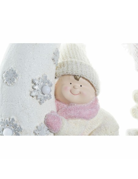 Figurine Décorative DKD Home Decor Blanc Rose Lune 31 x 20 x 43 cm (2 Unités)
