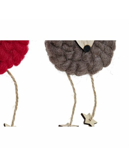 Décorations de Noël DKD Home Decor Polyester Bois Renne (3 pcs) (8 x 3 x 26 cm)