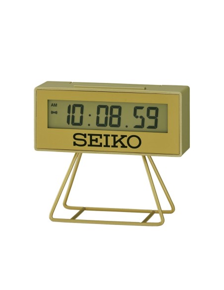 Pendule Réveil Seiko QHL062G Doré