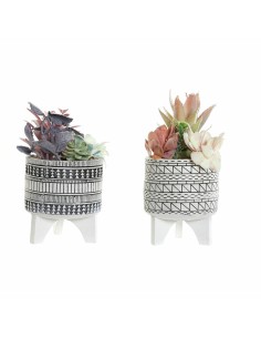 Plante décorative DKD Home Decor Cactus Résine Polyéthylène 11 x 11 x 21 cm (2 Unités)