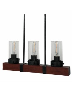 Suspension DKD Home Decor Verre Noir Marron Aluminium (50 x 8 x 21 cm)