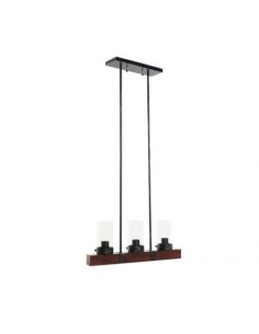 Suspension DKD Home Decor Verre Noir Marron Aluminium (50 x 8 x 21 cm) 2