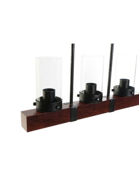 Suspension DKD Home Decor Verre Noir Marron Aluminium (50 x 8 x 21 cm)