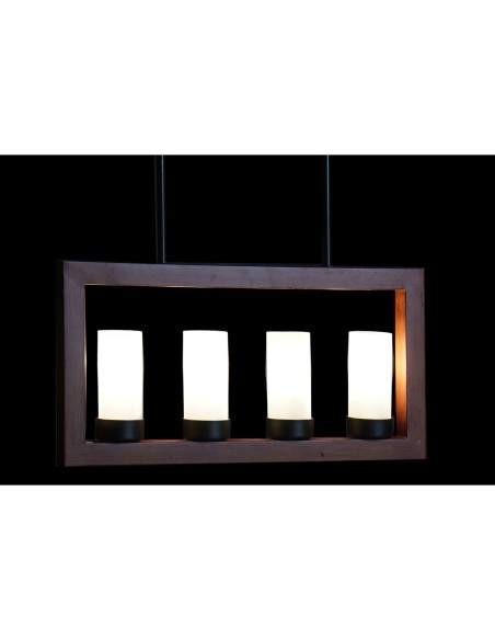 Suspension DKD Home Decor Marron Aluminium Verre (52 x 6 x 26 cm)