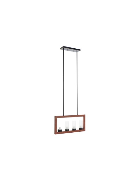 Suspension DKD Home Decor Marron Aluminium Verre (52 x 6 x 26 cm)