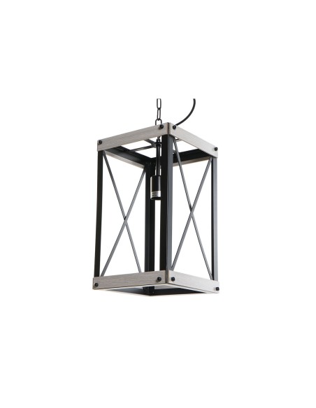 Suspension DKD Home Decor Noir Métal Marron 220 V 50 W (25 x 25 x 43 cm)