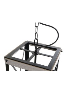 Suspension DKD Home Decor Noir Métal Marron 220 V 50 W (25 x 25 x 43 cm) 2