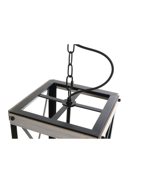Suspension DKD Home Decor Noir Métal Marron 220 V 50 W (25 x 25 x 43 cm)