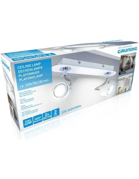 Suspension Grundig 871125209961 Blanc Métal 50 W 8 x 13 x 31 cm 360º
