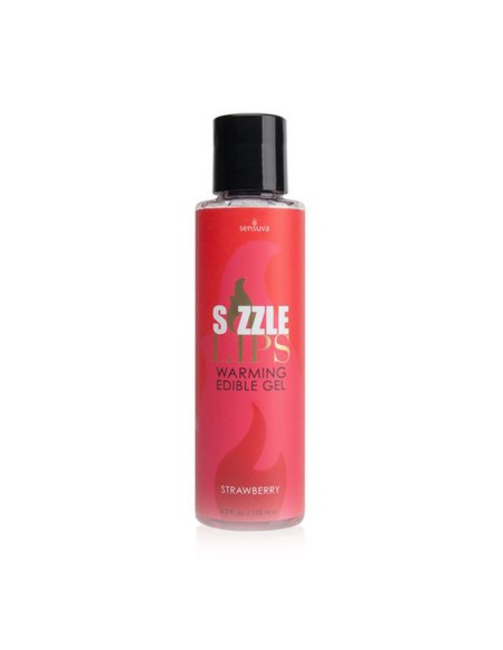 Gel chauffant comesible Sizzle LipsFraise 125 ml Sensuva 7303 125 ml