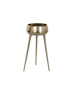 Cache-pot Home ESPRIT Doré Aluminium Moderne 46 X 46 X 100 cm