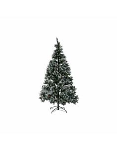 Sapin de Noël DKD Home Decor Blanc Rouge Vert PVC Ananas Enneigé 125 x 125 x 210 cm