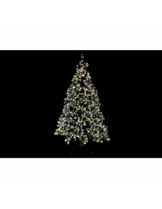 Sapin de Noël DKD Home Decor Blanc Rouge Vert PVC Ananas Enneigé 125 x 125 x 210 cm 2
