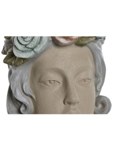 Cache-pot Home ESPRIT Multicouleur Crème Magnésium chica 32 X 30 X 48 cm 2