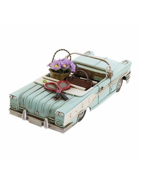 Figurine Décorative DKD Home Decor Jaune Bleu Vert Rose Voiture Vintage 25,8 x 10,5 x 9,5 cm (4 Unités) (4 Pièces)