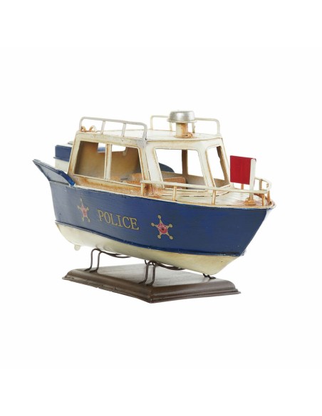 Figurine Décorative DKD Home Decor Bleu Blanc Bateau Vintage 27 x 10,5 x 14 cm (2 Unités)