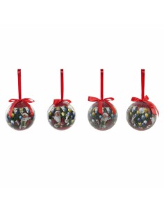 Boules de Noël DKD Home Decor Père Noël PVC (7 pcs) (7.5 x 7.5 x 12 cm)