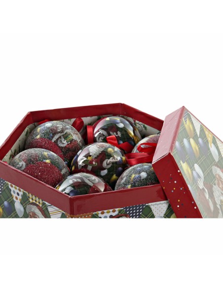 Boules de Noël DKD Home Decor Père Noël PVC (7 pcs) (7.5 x 7.5 x 12 cm)