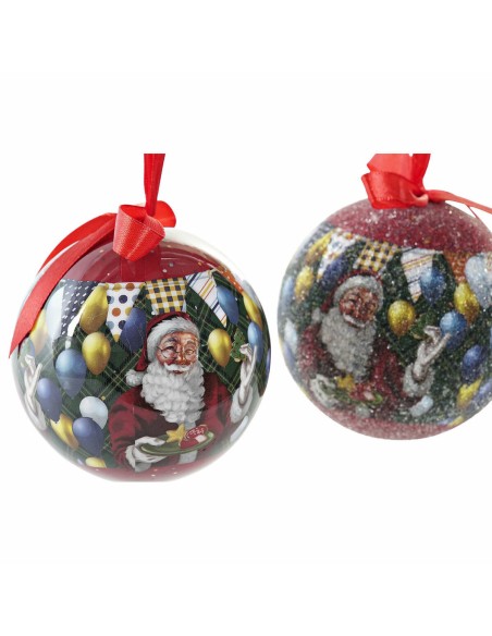 Boules de Noël DKD Home Decor Père Noël PVC (7 pcs) (7.5 x 7.5 x 12 cm)
