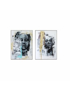Cadre DKD Home Decor 60 x 3,5 x 80 cm Colonial Africaine (2 Unités)