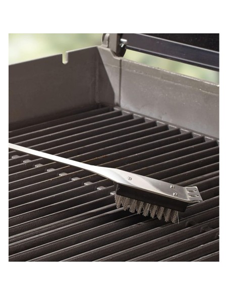 Brosse de Nettoyage pour Barbecue Algon 44 x 6,5 x 4,5 cm Acier (12 Unités)