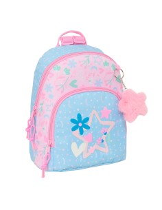 Sac à dos BlackFit8 Smile Rose Bleu clair 25 x 30 x 13 cm Mini