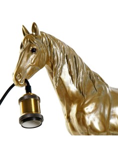 Lampe de bureau DKD Home Decor Résine 25W 220 V Doré Cheval (59.5 x 16.5 x 47 cm) 2