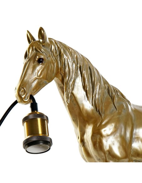 Lampe de bureau DKD Home Decor Résine 25W 220 V Doré Cheval (59.5 x 16.5 x 47 cm)