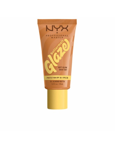 Crème Solaire Avec Couleur NYX BUTTERMELT GLAZE Nº 04-Almond Butta Spf 30 30 ml
