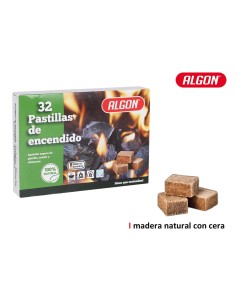 Bois avec cire pour barbecue Algon Bois (24 Unités) 2