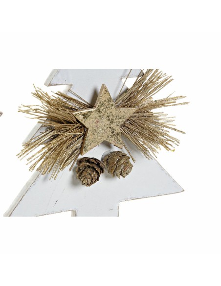 Décorations de Noël DKD Home Decor Coeur Bois Corde (12 x 3 x 12 cm) (3 pcs)