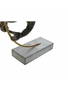 Figurine Décorative DKD Home Decor 33 x 25 x 48 cm Noir Doré Singe Moderne (2 Unités) 2