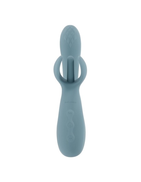 Vibration de Stimulation Double Evolved Bleu
