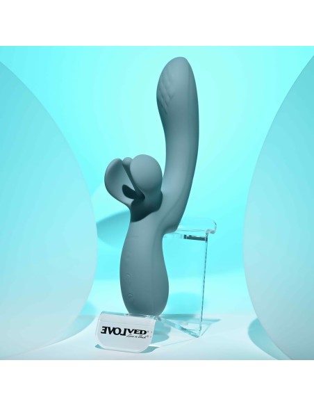 Vibration de Stimulation Double Evolved Bleu
