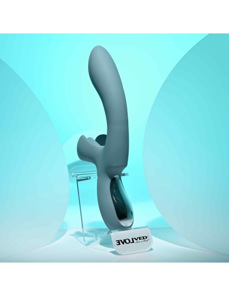 Vibration de Stimulation Double Evolved Bleu