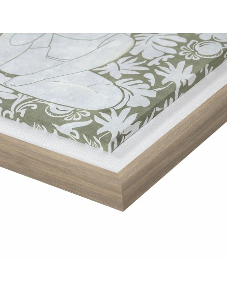 Cadre DKD Home Decor 42 x 3 x 42 cm Fleurs Scandinave (2 Unités)