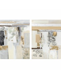 Cadre DKD Home Decor 90 x 2,4 x 120 cm Abstrait Moderne (2 Unités)