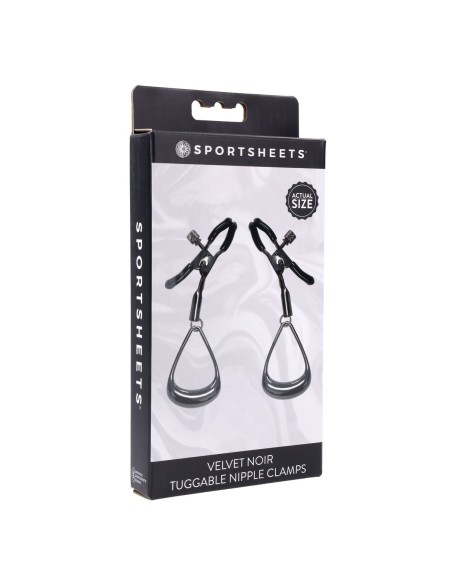 Colliers de serrage Chaîne Sportsheets Velvet Noir