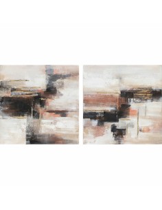 Cadre DKD Home Decor 90 x 2,4 x 90 cm Abstrait Moderne (2 Unités)