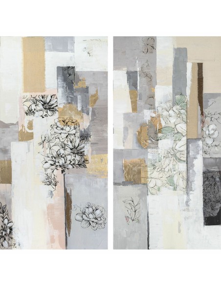 Cadre DKD Home Decor Abstrait Moderne (60 x 2,4 x 120 cm) (2 Unités)
