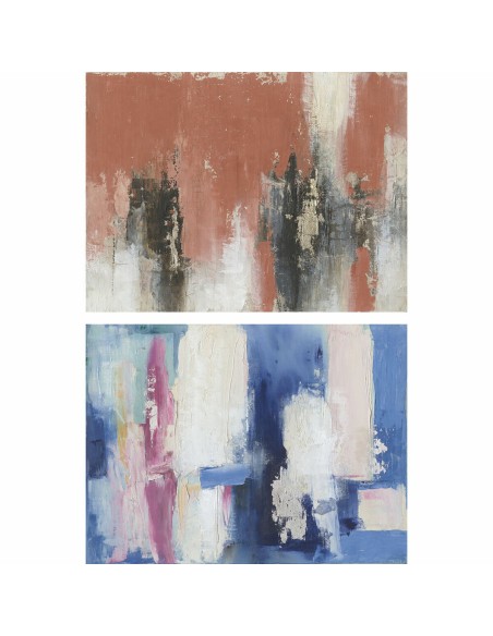 Cadre DKD Home Decor Abstrait 120 x 4 x 90 cm Moderne (2 Unités)