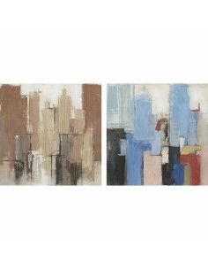 Cadre DKD Home Decor 100 x 2,4 x 100 cm Abstrait Moderne (2 Unités)