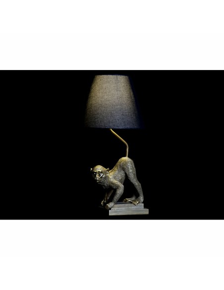 Lampe de bureau DKD Home Decor 32,5 x 30 x 60 cm Noir Beige Doré Métal Résine 220 V 50 W (2 Unités)