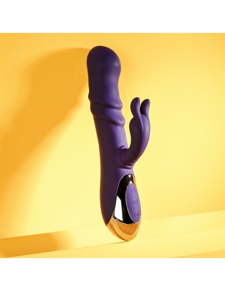 Vibration de Stimulation Double Evolved Playboy Violet Pourpre
