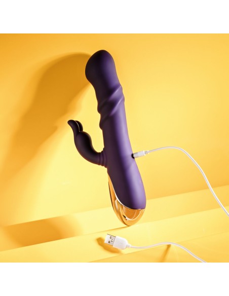 Vibration de Stimulation Double Evolved Playboy Violet Pourpre