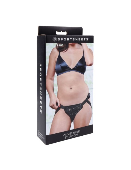 Harnais pour godemichet Sportsheets Velvet Noir