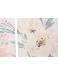 Cadre DKD Home Decor Fleurs 55 x 3 x 135 cm Shabby Chic (3 Pièces) 2